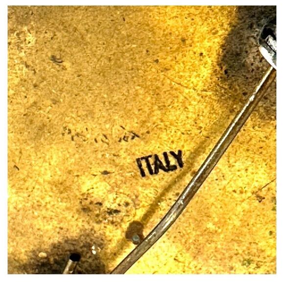 Vintage estate Italian micro mosaic floral brooch - Picture 5 of 7